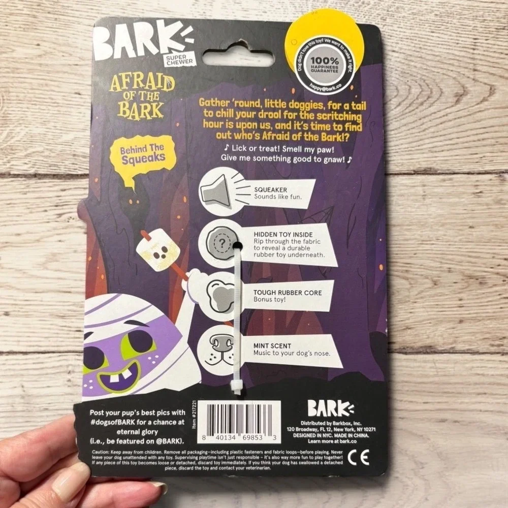 Bark Super Chewer Afraid of the Bark W&W's Milk Chocolick Dog Toy Medium 20-50lb